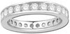 1.5CT DIAMOND 14KT WHITE GOLD ROUND CHANNEL INVISIBLE ETERNITY ANNIVERSARY RING