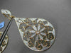 ANTIQUE MASSIVE .67CT DIAMOND 18KT ROSE GOLD 3D FLORAL FILIGREE HANGING EARRINGS