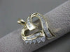 ESTATE 1.35CTW DIAMOND HEART 14KT 2 TONE GOLD OPEN PENDANT F/G VS + CHAIN #10618