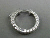 ESTATE .71CT DIAMOND 14KT WHITE GOLD CLASSIC DOUBLE SIDED FILIGREE HOOP EARRINGS
