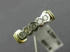 ESTATE .4CT DIAMOND 14K TWO TONE GOLD SEMI BEZEL WEDDING ANNIVERSARY RING #21318