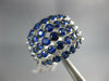 LARGE 3.77CT DIAMOND & AAA SAPPHIRE 18KT WHITE GOLD MULTI ROW ANNIVERSARY RING