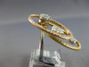 LARGE 1.65CT DIAMOND 14KT TRI COLOR GOLD CLUSTER FLOWER OVAL FLOATING FUN RING