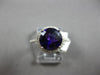 LARGE 2.66CT DIAMOND & AAA AMETHYST 14KT WHITE GOLD ROUND HALO FILIGREE FUN RING
