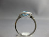 ESTATE 1.62CT DIAMOND & AAA BLUE TOPAZ 14KT WHITE GOLD GEOMETRICAL FILIGREE RING