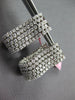 LARGE & WIDE 5.1CT DIAMOND 18KT WHITE GOLD MULTI ROW ELONGATED FUN HOOP EARRINGS