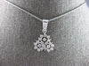 ESTATE .7CT DIAMOND 14KT WHITE GOLD TRIANGULAR TRILLION FLOATING PENDANT #27651