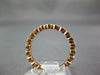 ESTATE .47CT DIAMOND 18KT ROSE GOLD 3D ROUND FILIGREE ETERNITY ANNIVERSARY RING