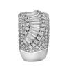 EXTRA LARGE 2.70CT DIAMOND 18KT WHITE GOLD 3D ROUND & BAGUETTE ANNIVERSARY RING