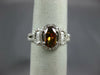 ESTATE 1.5CT WHITE & CHOCOLATE FANCY DIAMOND 14K WHITE GOLD OVAL ENGAGEMENT RING