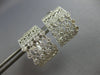 LARGE 1.05CT DIAMOND 18KT WHITE GOLD FILIGREE MILGRAIN CLIP ON HANGING EARRINGS