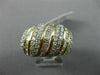 LARGE 2.0CT ROUND & BAGUETTE DIAMOND 14KT YELLOW GOLD 3D WAVE ANNIVERSARY RING