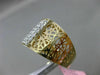 ESTATE WIDE .72CT DIAMOND 14KT WHITE & YELLOW GOLD 3D HANDCRAFTED FILIGREE RING