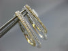 ESTATE .56CT DIAMOND 18K 2 TONE GOLD 2 ROW DOUBLE OVAL CLIP ON HANGING EARRINGS