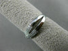 ESTATE WIDE .55CT DIAMOND 18KT WHITE GOLD 3D MULTI ROW CRISS CROSS X LOVE RING