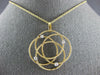 ESTATE LARGE .22CT DIAMOND 18KT 2 TONE GOLD CIRCULAR FLOWER ETOILE MESH PENDANT