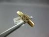 ESTATE .20CT DIAMOND 14KT YELLOW GOLD 3D CLASSIC OVAL PAVE FUN RING