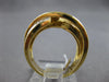 ESTATE WIDE .63CT DIAMOND 14KT 2 TONE GOLD 3D MULTI ROW CRISS CROSS X LOVE RING