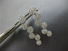 ESTATE 1.20CT DIAMOND 18KT WHITE GOLD MULTI FLOWER JOURNEY FUN HANGING EARRINGS