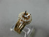 WIDE .33CT DIAMOND 14KT ROSE GOLD HALO STACKABLE SEMI MOUNT ENGAGEMENT RING SET