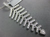 ESTATE LARGE .65CT DIAMOND 18KT WHITE GOLD 3D FLEXIBLE LEAF FUN LOVE PENDANT