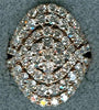 LARGE 3.72CT DIAMOND 18KT ROSE GOLD MULTI ROW CRISS CROSS INFINITY FLOWER RING