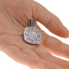 ESTATE LARGE AAA RUBY ROOT 18KT YELLOW GOLD & 925 SILVER STAR OF DAVID PENDANT
