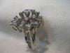 ANTIQUE 1.14CT OLD EURO MINE CUT DIAMOND 14K WHITE GOLD COCKTAIL RING F/G #18807