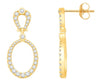 ESTATE .77CT DIAMOND 14KT YELLOW GOLD GRADUATING OVAL TEAR DROP HANGING EARRINGS