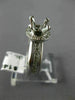 ESTATE WIDE .35CT DIAMOND 14KT WHITE GOLD HALO SEMI MOUNT ENGAGEMENT RING #19870