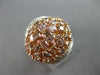 LARGE 3.69CT WHITE & PINK DIAMOND 18KT WHITE & ROSE GOLD CLUSTER OVAL DOME RING