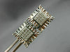 ESTATE .08CT DIAMOND 14KT WHITE GOLD 3D SQUARE CLUSTER FILIGREE STUD EARRINGS