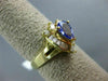 ESTATE WIDE 1.33CT DIAMOND & AAA TANZANITE 14K YELLOW GOLD ENGAGEMENT RING #9787