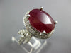 LARGE 12.15CT DIAMOND & AAA RUBY 14K WHITE GOLD OVAL ROUND & MARQUISE RING 26886
