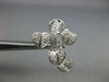 .80CT DIAMOND 14K WHITE GOLD 3D MULTI HEART LEAF BRANCH CLIP ON HANGING EARRINGS
