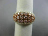 ESTATE LARGE 1.64CT WHITE & PINK DIAMOND 18KT WHITE & ROSE GOLD ANNIVERSARY RING
