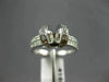 ESTATE WIDE .46CT DIAMOND 14K WHITE GOLD 2 ROW SEMI MOUNT ENGAGEMENT RING #19591