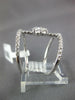 ESTATE LARGE .72CT DIAMOND 18KT WHITE GOLD FLOWER DOUBLE BAR FUN LOVE RING