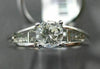ESTATE .68CT DIAMOND 14KT WHITE GOLD 3D ENGAGEMENT WEDDING ANNIVERSARY RING SET
