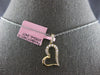 ESTATE .24CT DIAMOND 14KT YELLOW GOLD CLASSIC ROUND OPEN HEART FLOATING PENDANT