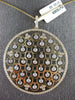 EXTRA LARGE 3.15CT DIAMOND 14KT YELLOW GOLD MULTI FLOWER SOLITAIRE BEZEL PENDANT