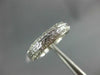 ANTIQUE .50CT DIAMOND 18K WHITE GOLD 3D FILIGREE ETERNITY ANNIVERSARY RING #1195