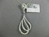 ESTATE LARGE .66CT DIAMOND 18KT WHITE GOLD 3D CLASSIC TEAR DROP FLOATING PENDANT