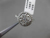 ESTATE LARGE 1.20CT MULTI SHAPE DIAMOND 18KT WHITE GOLD 3D HALO RING #22490