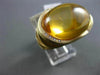 ESTATE LARGE 19.92CT DIAMOND & AAA CITRINE 14KT YELLOW GOLD 3D TIGER DESIGN RING