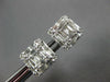 1.08CT DIAMOND 18KT WHITE GOLD 3D ROUND & BAGUETTE CLUSTER SQUARE STUD EARRINGS