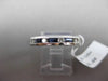 ESTATE .70CTW DIAMOND & AAA SAPPHIRE 14KT WHITE GOLD MILGRAIN ANNIVERSARY RING