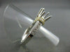 ESTATE WIDE .68CT DIAMOND 14KT TWO TONE SEMI MOUNT ROUND ENGAGEMENT RING #22403