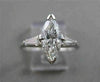 ESTATE 1.51CTW MARQUISE DIAMOND PLATINUM CLASSIC ENGAGEMENT RING EGL USA #18830