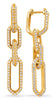 1.19CT DIAMOND 14KT YELLOW GOLD 3D MULTI HEXAGON LOVE KNOT FUN HANGING EARRINGS